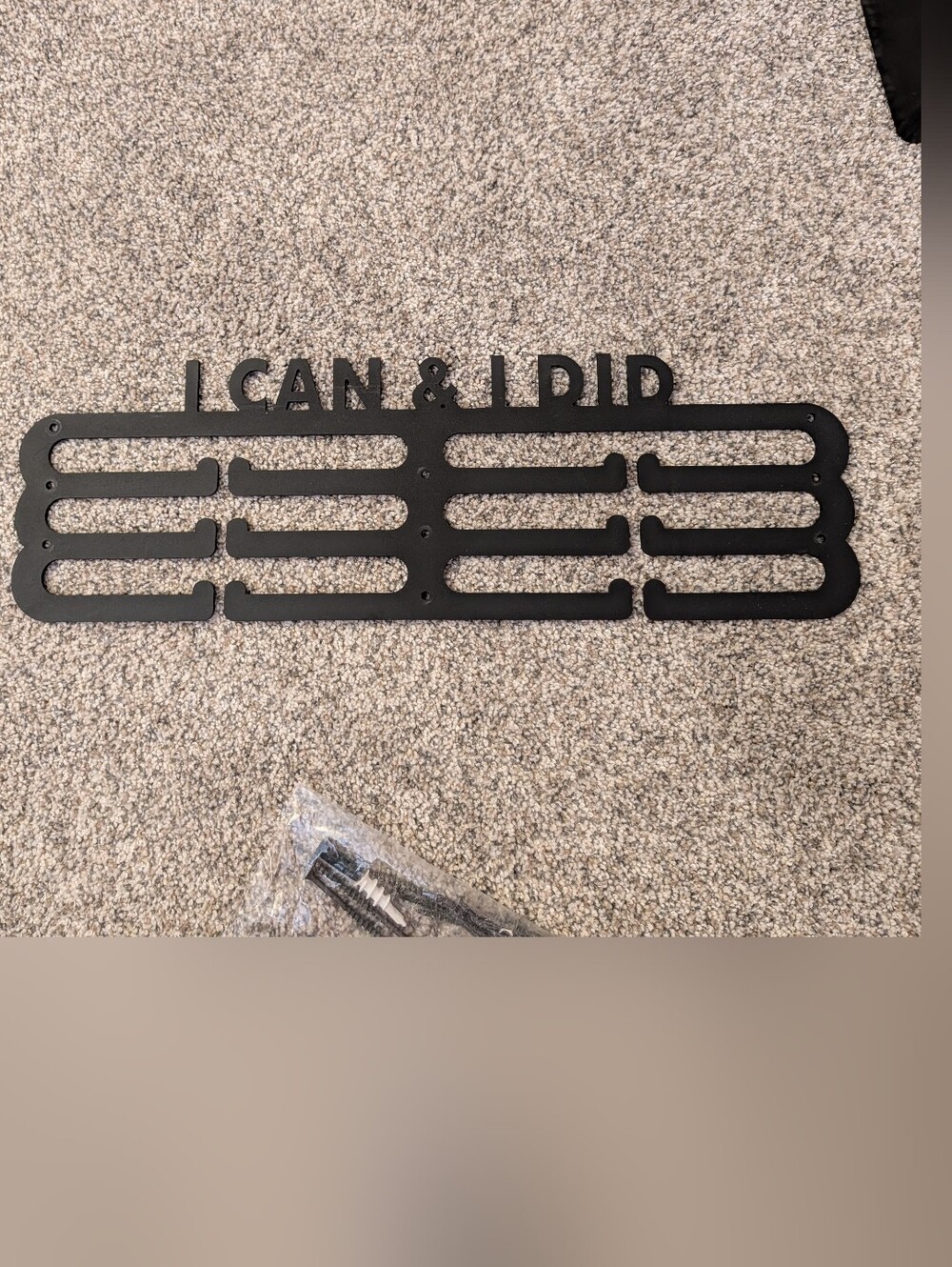 I CAN & I DID Black Metal Medal Hanger